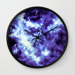 Violet Purple Periwinkle Rosette Nebula Wall Clock