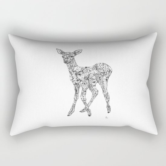 Leafy Deer Rectangular Pillow
