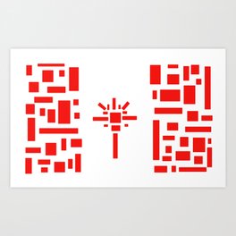 Canada Flag Geometric Graphic Design Modern Art Art Print