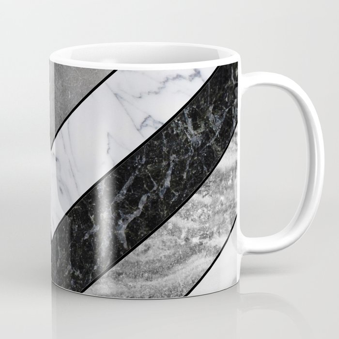 Shimmering mirage - grey marble chevron Coffee Mug
