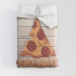 Hierarchy of Needs // Pizza, Psychology, Maslow Pyramid Comforter