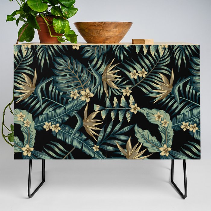 Forest Green Tropical rainforest of black Credenza