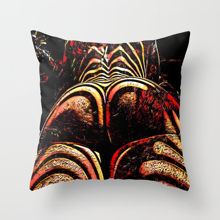 2574s-RES Abstract Nude Ass Butt Bum Tush Painting Throw Pillow