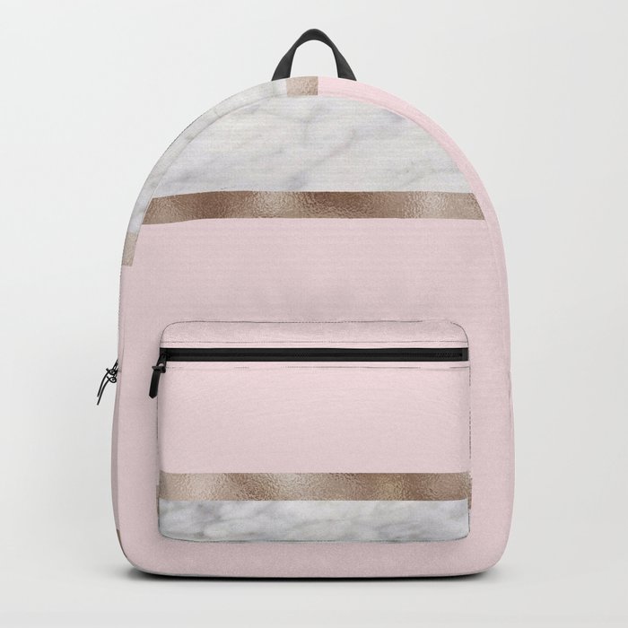 Grey and rose gold backpack sales