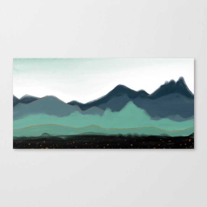 Cordillera 1 - Minimal, Modern -  Abstract Mountain Painting Canvas Print
