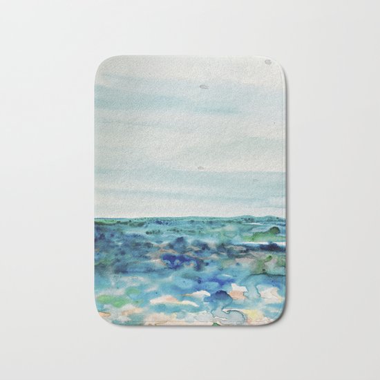 Miami Beach Watercolor #8 Bath Mat