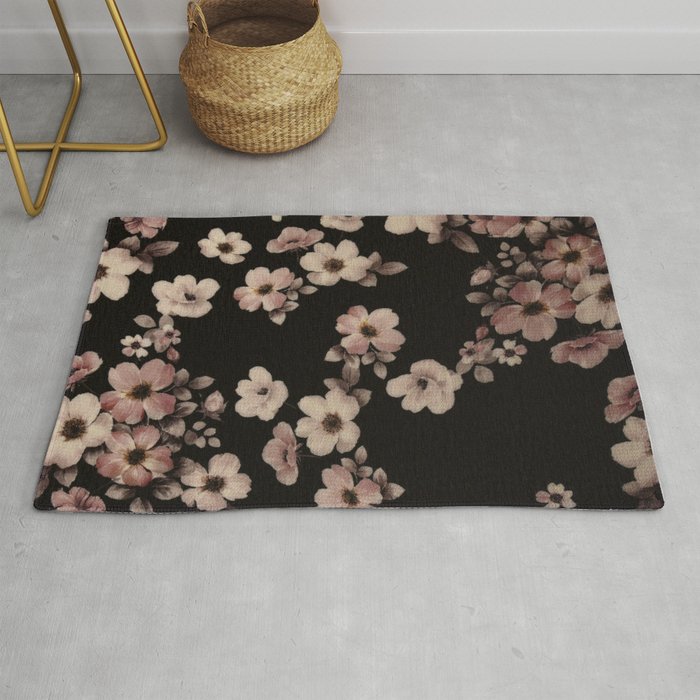 Fl Pink Cherry Blossom Rug By Marilenaxiari Society6 Fl Pink Cherry Blossom Rug By