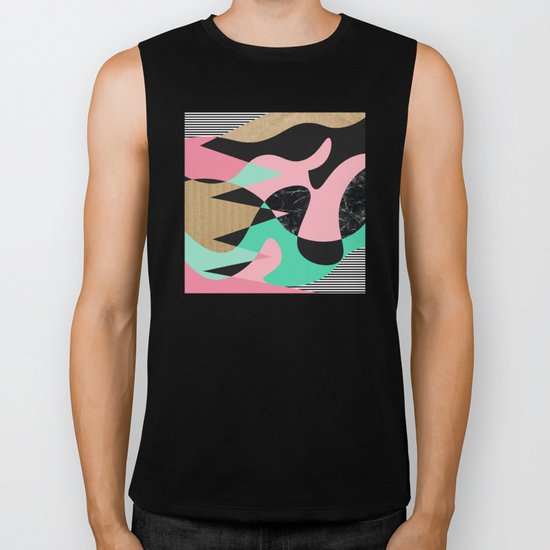 Shapes_Textures_Stripes Biker Tank