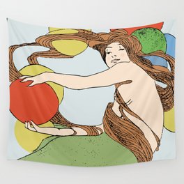 Woman with Orb Wall Tapestry