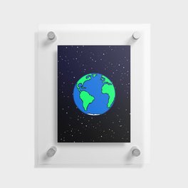 Earth and space Floating Acrylic Print