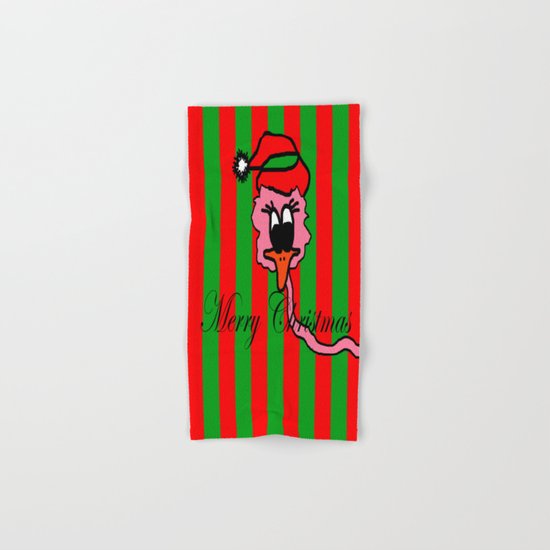 Christmas Pink Duck | The Duck that he thought it was swans Hand & Bath Towel