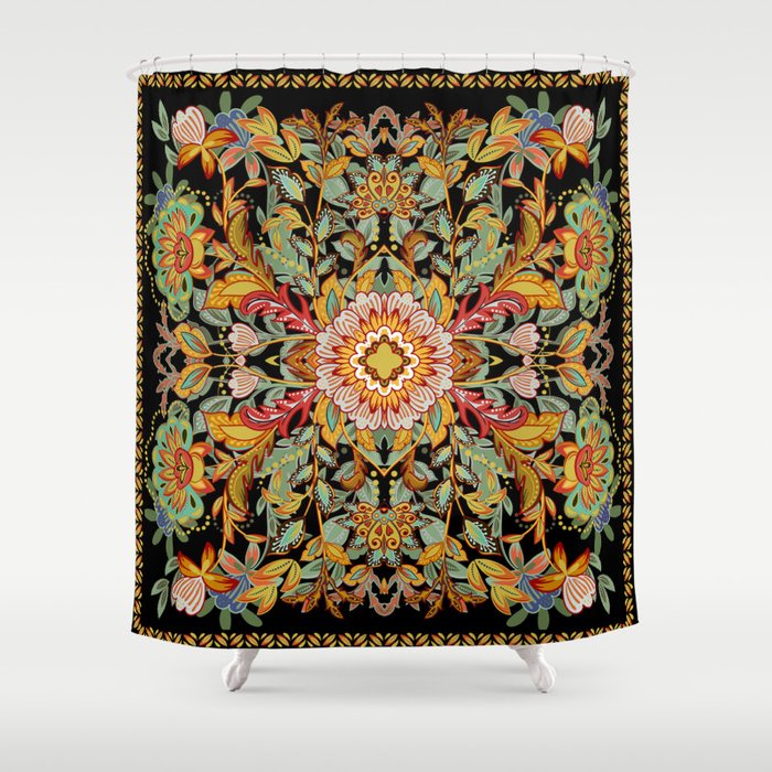 Mandala Fire Dance  Shower Curtain