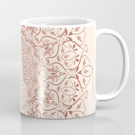 Boho Earth Tone Beige Mandala Flower Coffee Mug