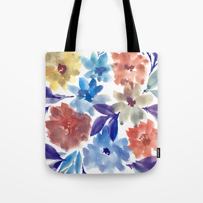 hand painted flowers_3c Tote Bag