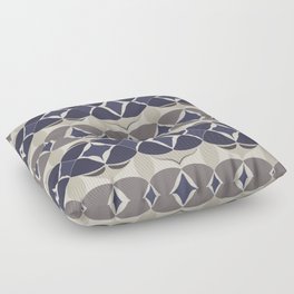 Modern abstract big weave pattern - Blue Floor Pillow