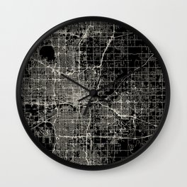 Oklahoma City Map Wall Clock