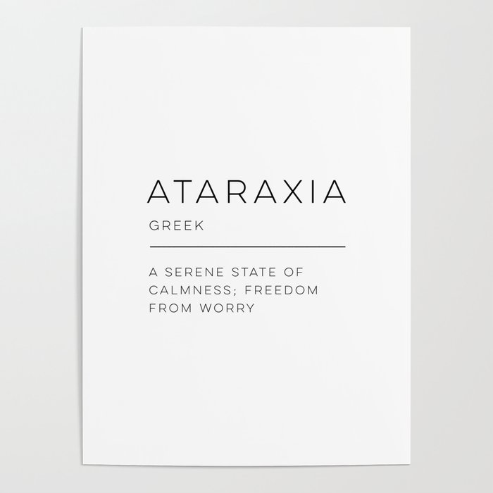 Ataraxia Definition Poster