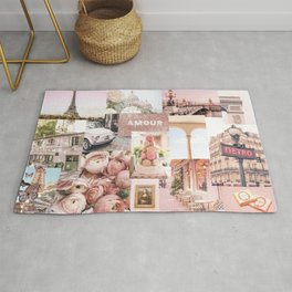 French Wall Collage Area & Throw Rug