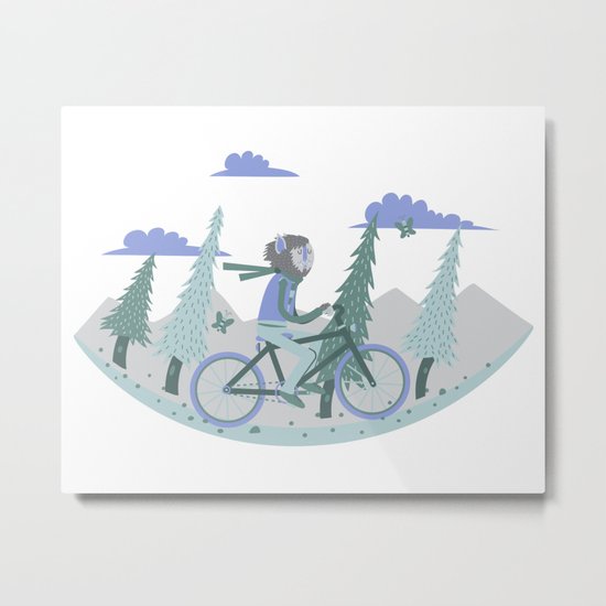 Werewolf Goes For a Ride Metal Print