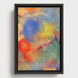 Abstract Watercolor Zen Art by Emmanuel Signorino Framed Canvas
