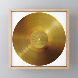 Voyager Golden Record - B-Side White Framed Mini Art Print