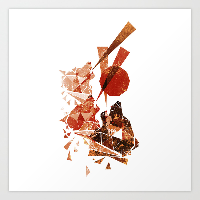 Vector Wolf 3d Art Print By Sklett Society6
