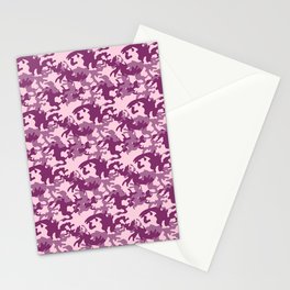 Pink abstract camo pattern  Stationery Card
