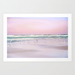 pastel beach Art Print