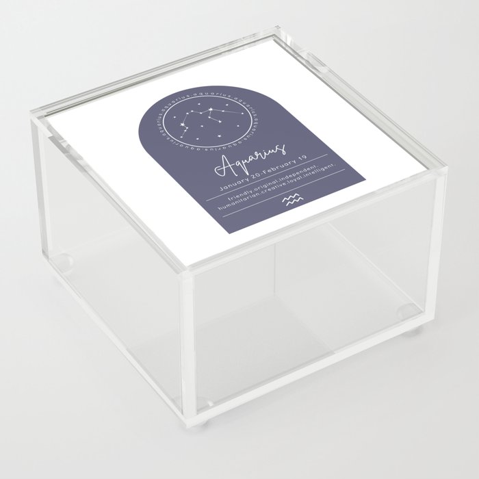 Aquarius | Zodiac Acrylic Box