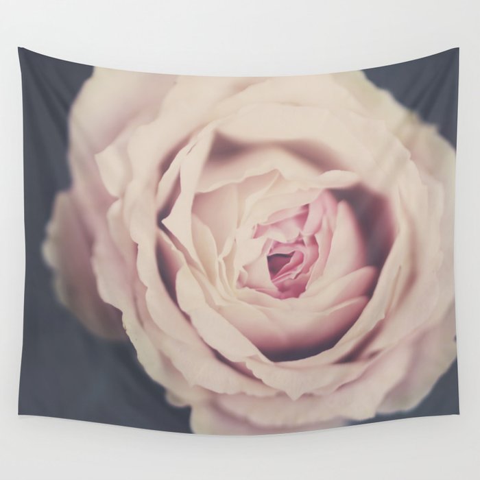 French Pink Rose Flower - Nature Flower Photography by Ingrid Beddoes  Wall Tapestry