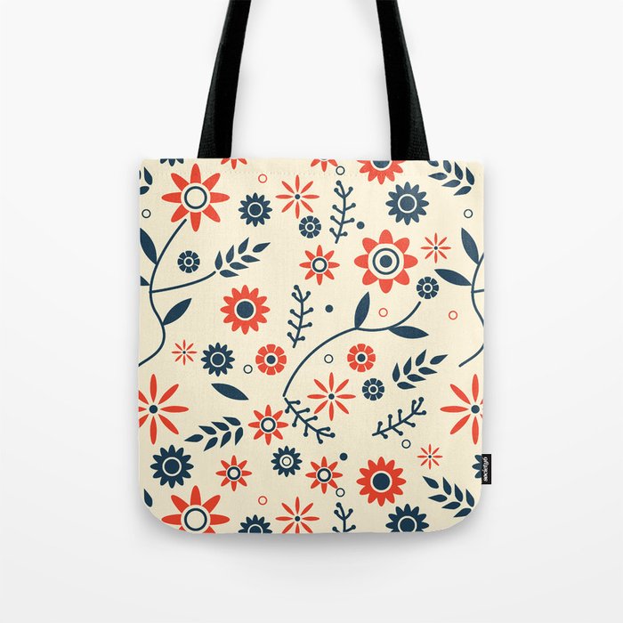 Flowers Pattern Vintage. Tote Bag