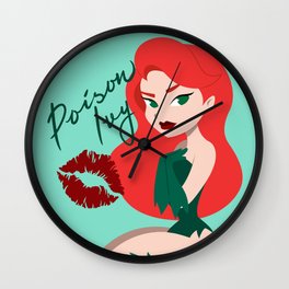 Poison Ivy Pin-Up  Wall Clock | People, Illustration, Comic 