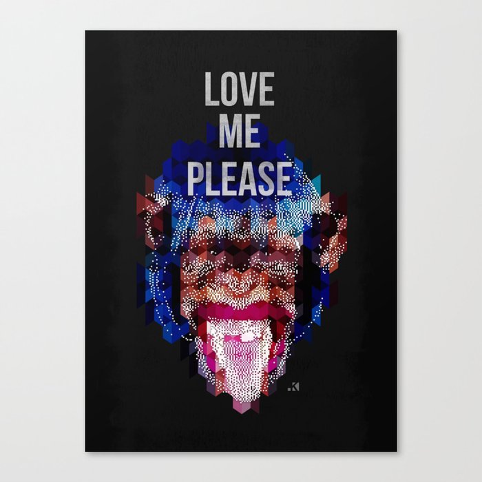 Monkey need love Canvas Print