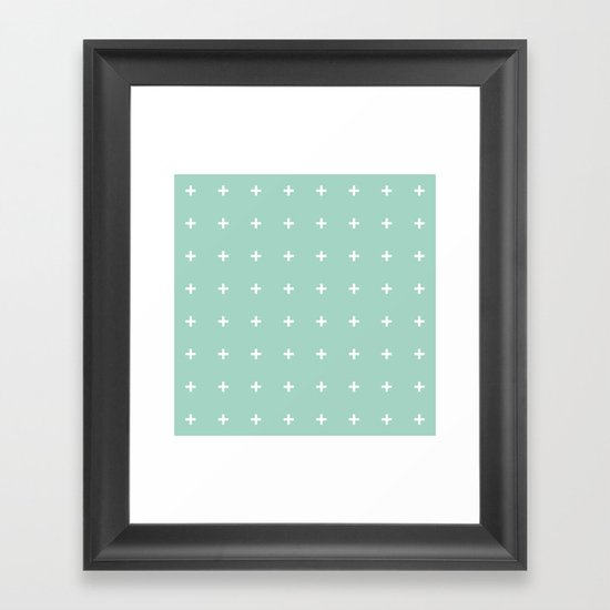 Mint Cross // Mint Plus ///www.pencilmeinstationery.com Framed Art Print