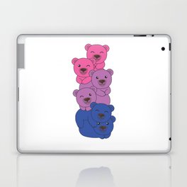 Bi Flag Pride Lgbtq Cute Bear Pile Laptop Skin