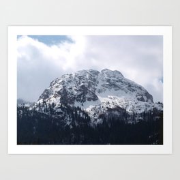 Mountain snow - Winter landscape Art Print