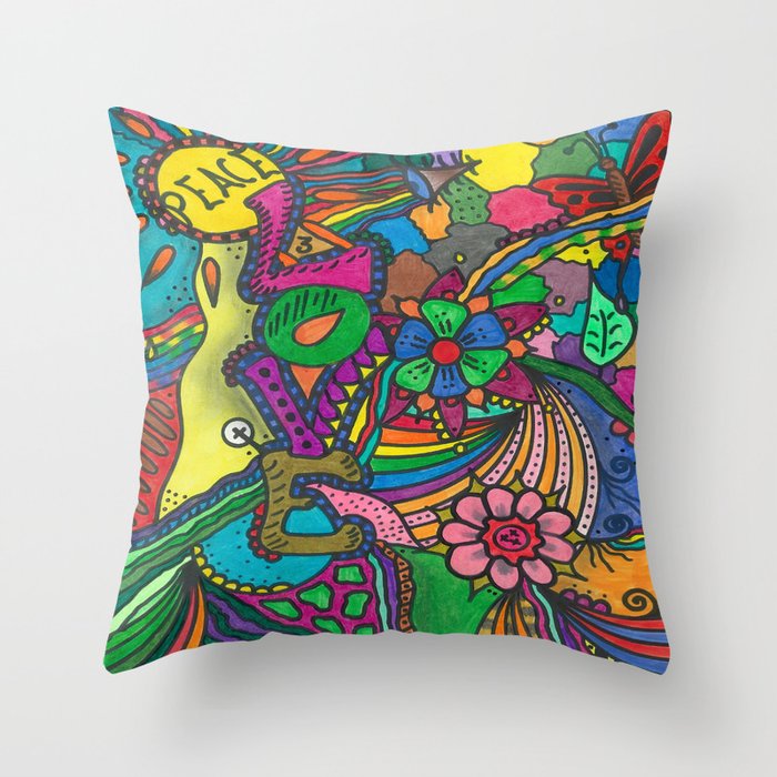 Love For Color Throw Pillow