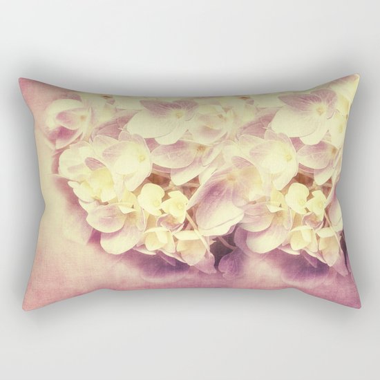 HYDRANGEA IN VANILLA AND PINK Rectangular Pillow