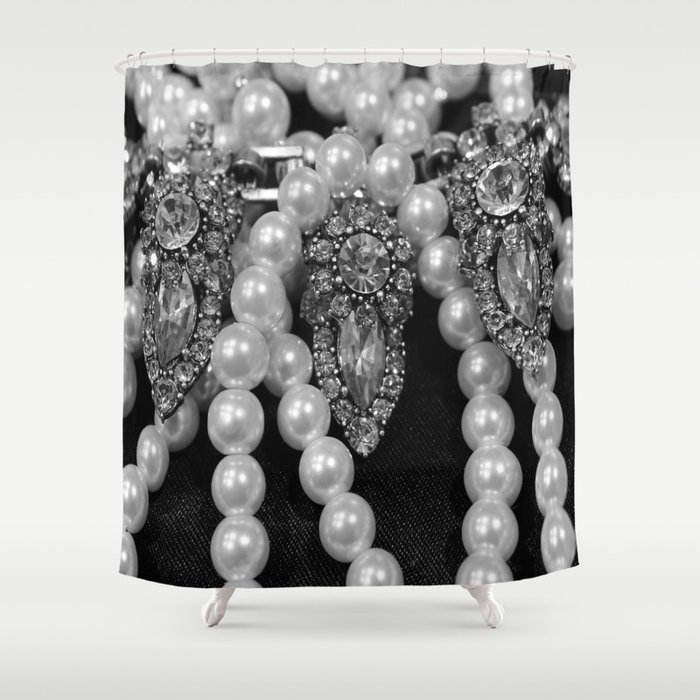 Diamonds and Pearls Shower Curtain