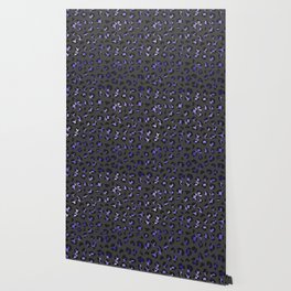 electric blue leopard print Wallpaper