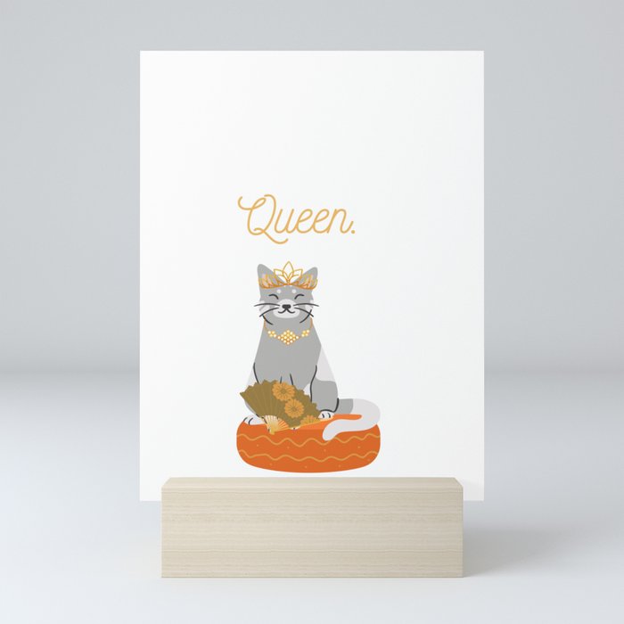 The Queen of Cats Mini Art Print