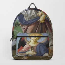 Andrea del Verrocchio - Tobias and the Angel Backpack | Illustration, Decor, Nationalgallery, Wallart, Old, Angel, Poster, Painting, Tempera, Vintage 