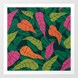 Tropical Leaf Pattern  Art Print