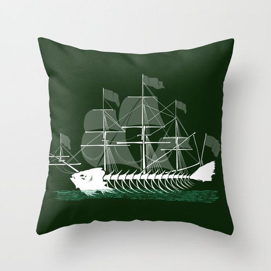 Cutter Fish Throw Pillow