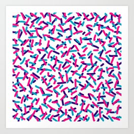 Brush Confetti Light Purple Pink Blue Art Print