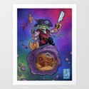 Space Pirate - Buried Treasure Art Print