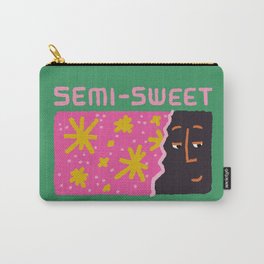 Semi-Sweet on the Inside - PDX Timbers Green Carry-All Pouch | Cooking, Jaime Temairik, Kitchen, Word Art, Mustard, Baking, Pink, Confections, Retro, Green 