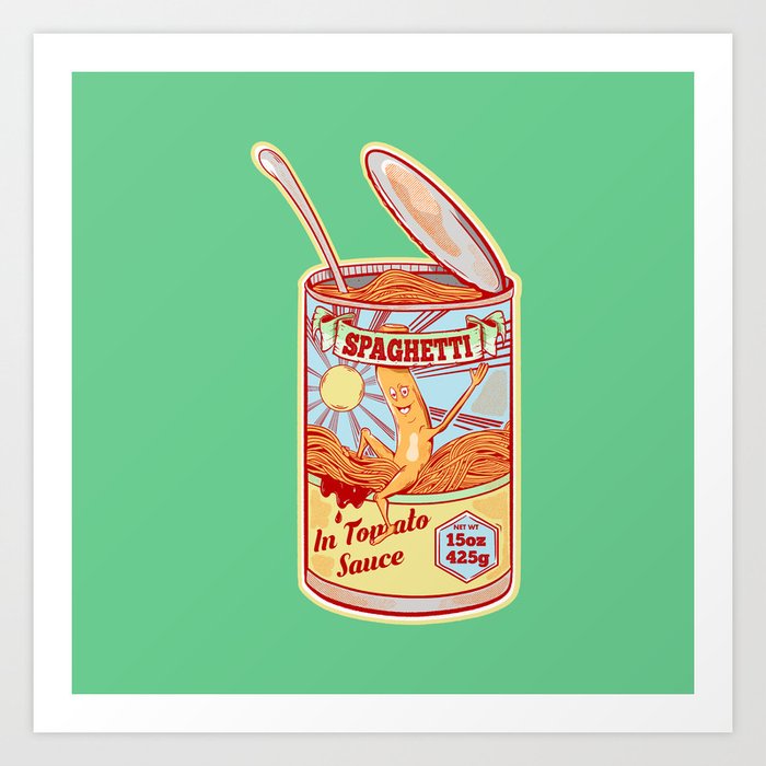 Spaghetti in a tin Art Print