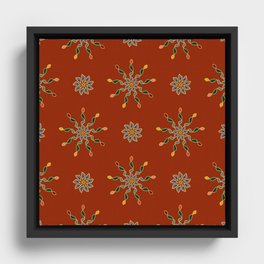 Pinwheel Flower-Cinnabar Framed Canvas