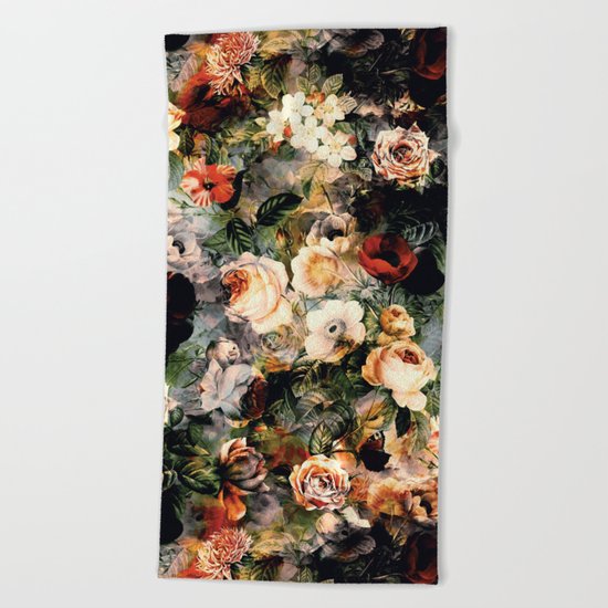 Floral Pattern RPE120 Beach Towel